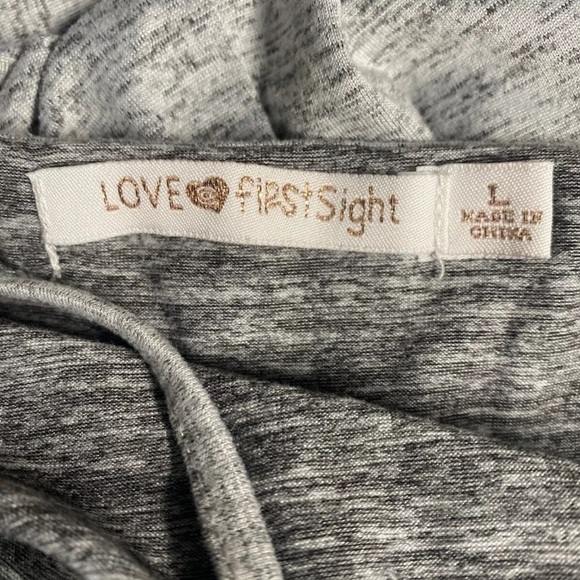 Love At First Sight Gray Cold Shoulder Maxi Romper Size Large - Picture 5 of 5